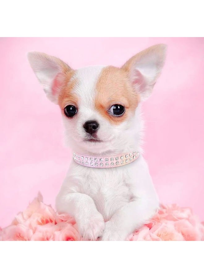 BEIRUI Bling Rhinestone Dog Collar with Studded Diamonds for Small Medium Dogs Cats,Cute Bedazzled PU Leather Dog Collar with Sparkling Crystals for Girl Boy Puppies,Purple,M - Image 4