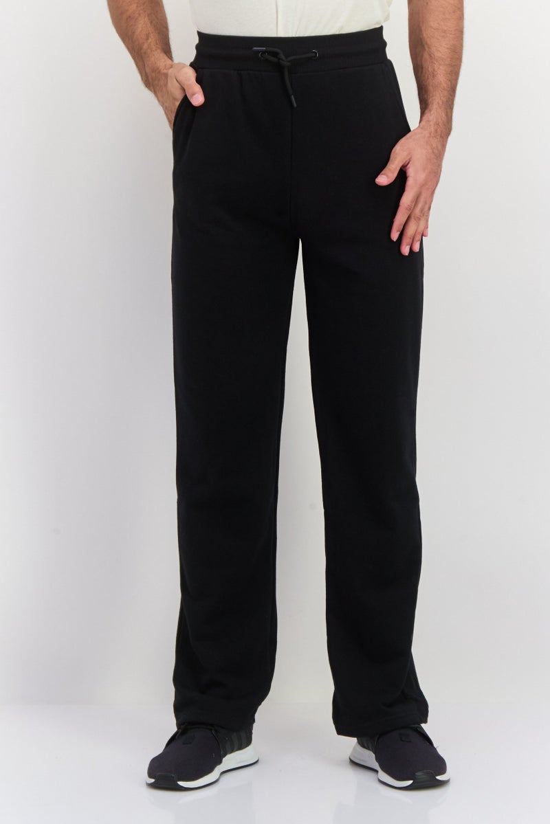 Night Addict سروال جوجر للرجال بشعار العلامة التجارية، أسود - Image 1