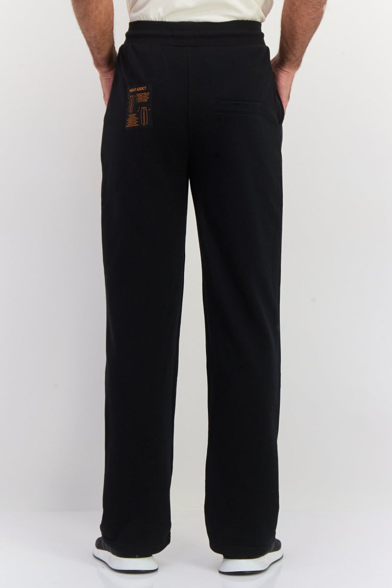 Night Addict سروال جوجر للرجال بشعار العلامة التجارية، أسود - Image 2