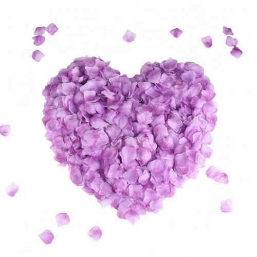 CODE FLORIST 2200 PCS Light Purple Silk Rose Petals,Lavender Petals Lilac Petals forWedding Flower Decoration - Image 1