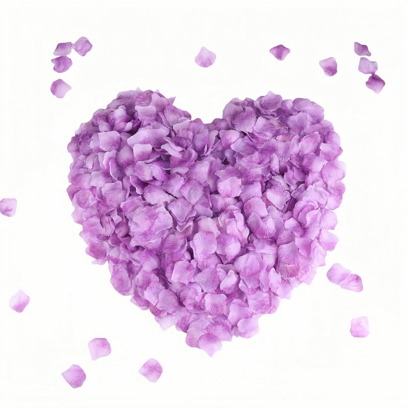 CODE FLORIST 2200 PCS Light Purple Silk Rose Petals,Lavender Petals Lilac Petals forWedding Flower Decoration - Image 5