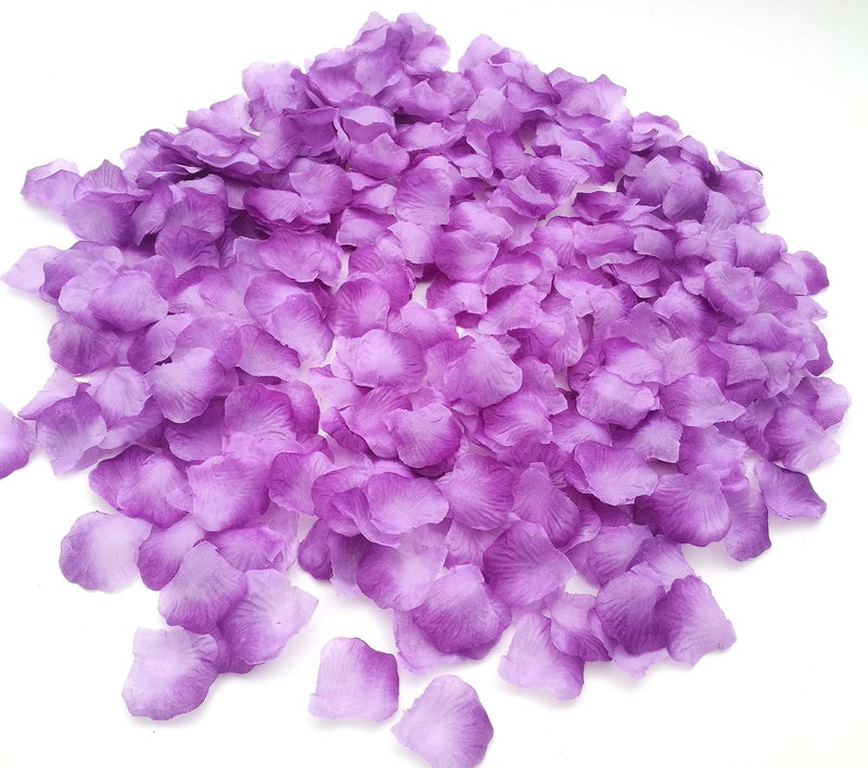CODE FLORIST 2200 PCS Light Purple Silk Rose Petals,Lavender Petals Lilac Petals forWedding Flower Decoration - Image 3
