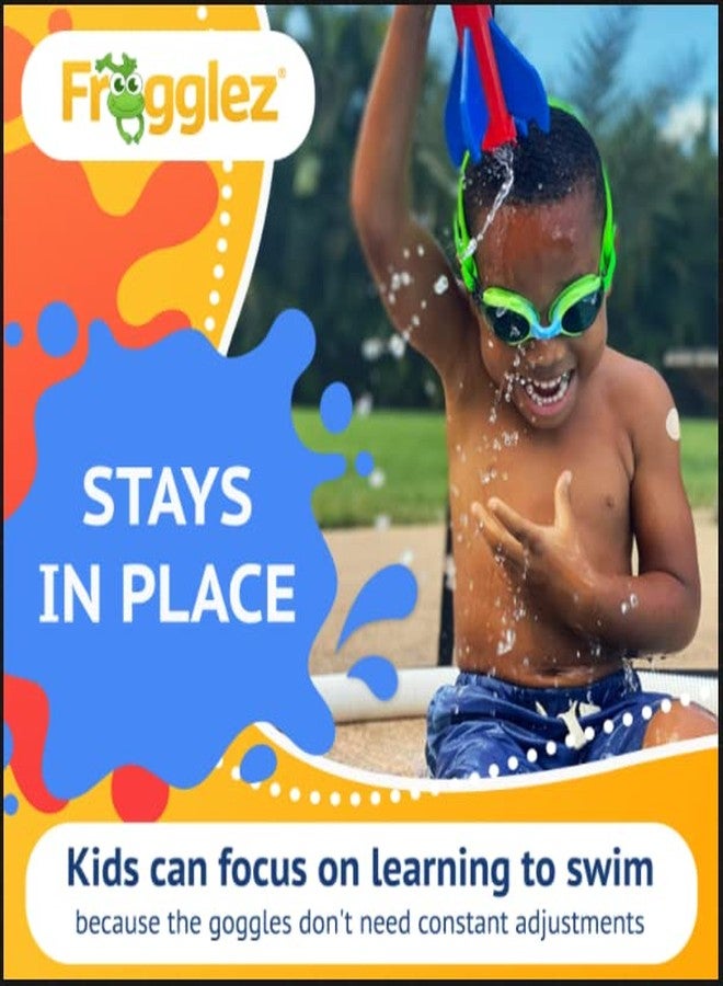 Frogglez Anti-Fog Swimming Goggles for Kids under 10 (Ages 3-10) Recommended by Swim Instructors; Premium Pain-Free Strap - Mermaid - Image 5