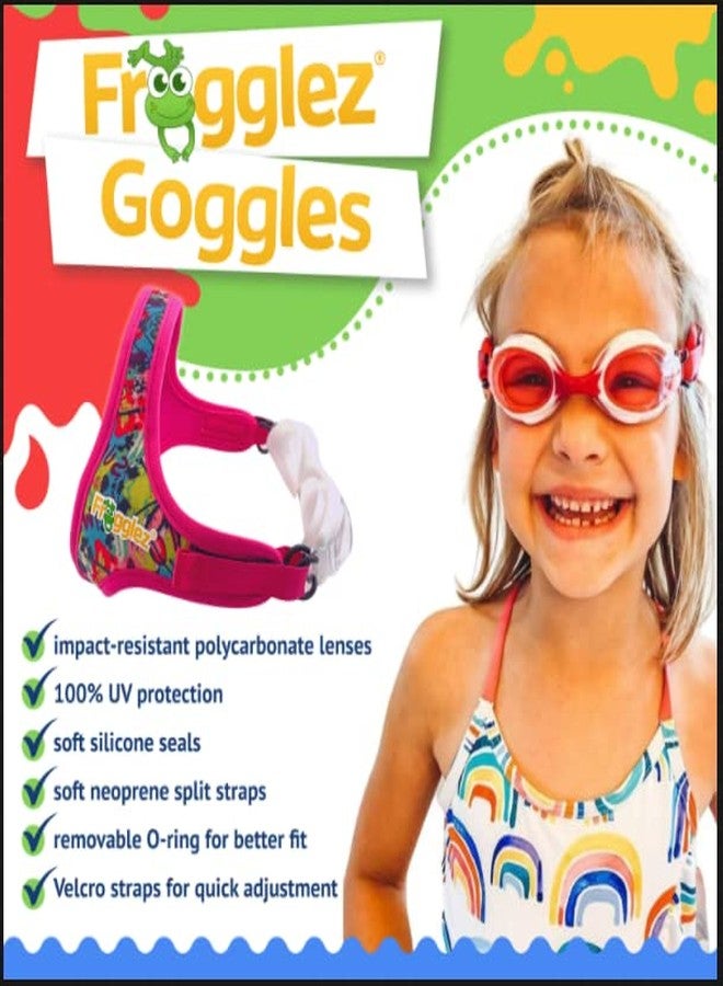 Frogglez Anti-Fog Swimming Goggles for Kids under 10 (Ages 3-10) Recommended by Swim Instructors; Premium Pain-Free Strap - Mermaid - Image 4