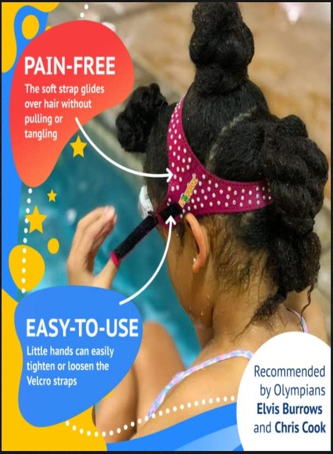Frogglez Anti-Fog Swimming Goggles for Kids under 10 (Ages 3-10) Recommended by Swim Instructors; Premium Pain-Free Strap - Mermaid - Image 3