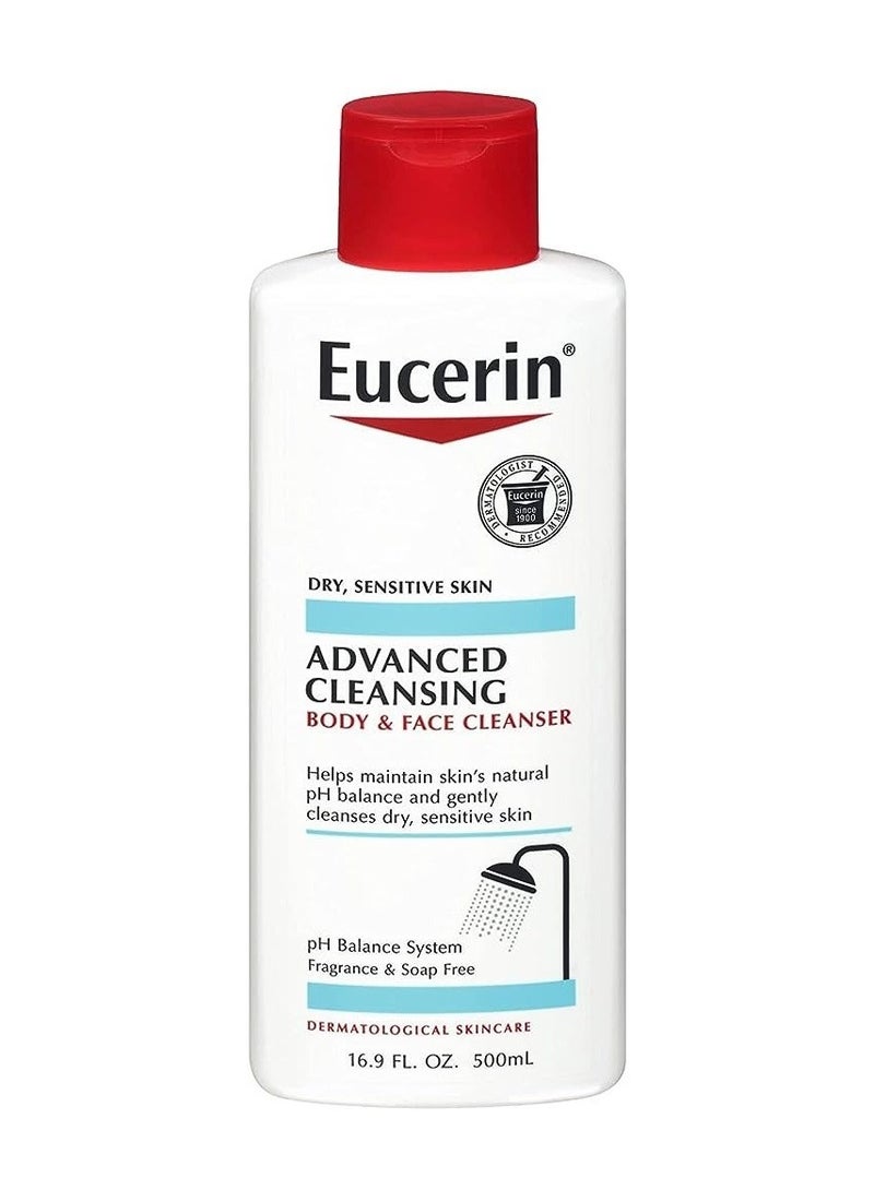 Eucerin Advanced Cleansing Body And Face Cleanser 500 ml - Image 1