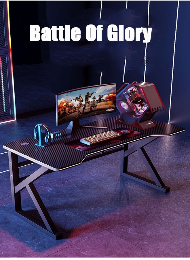 Arabest Gaming Desk 39 Inch Large Manual Height Adjustable Black Gaming Computer Desk, Home Office Standing Table, Executive Workstation  - Image 3