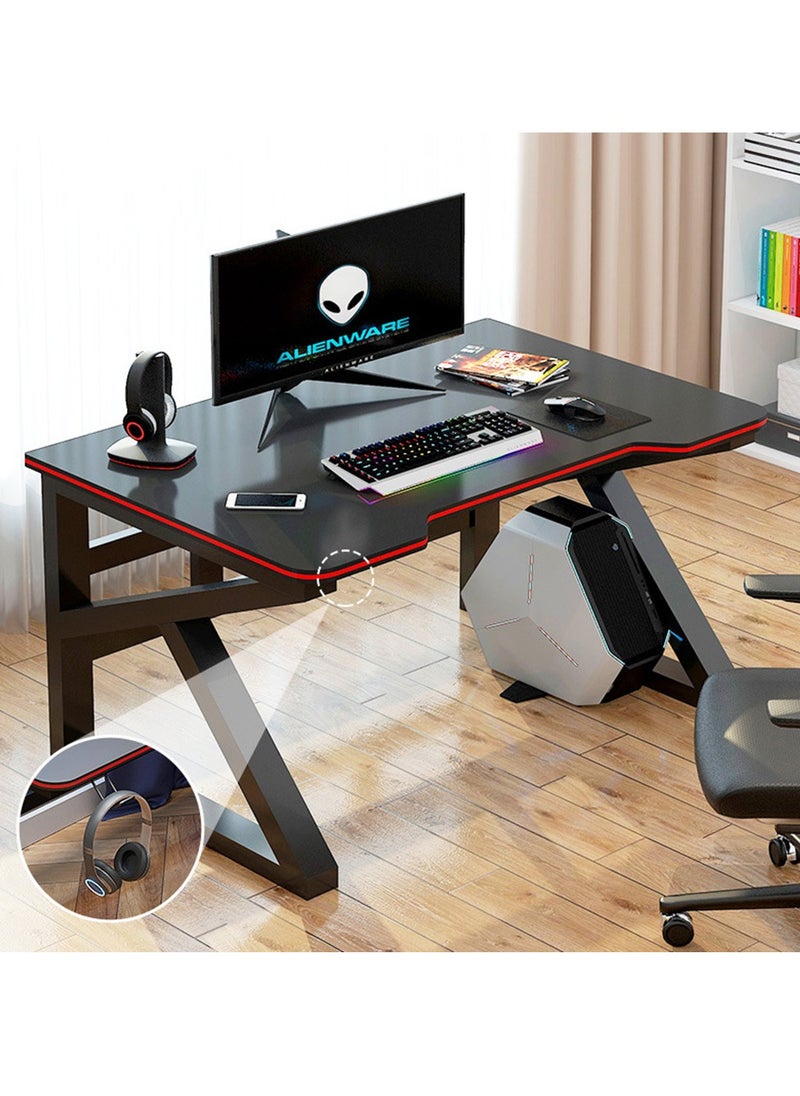 Arabest Gaming Desk 39 Inch Large Manual Height Adjustable Black Gaming Computer Desk, Home Office Standing Table, Executive Workstation  - Image 1