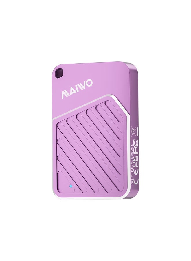 MAIWO مايوو SSD محمول مغناطيسي، 2000 ميجابايت/ثانية، NVMe عالي السرعة، توسيع خارجي للهاتف واللابتوب، نوع-C، بنفسجي M3، 2 تيرابايت - Image 3