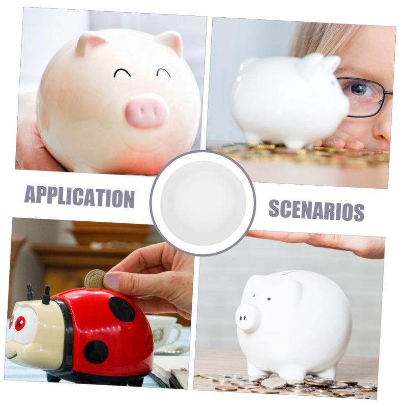 Piggy Bank Bottom Plug Stopper 20 Pieces PVC White 4 20X4 20X0 80CM Saving Box Supplies - Image 3
