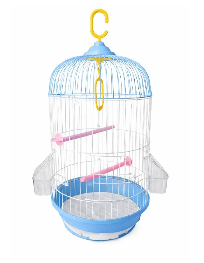 Petto Metal Round Hanging Bird Cage with Perch & Feeders – 23 × 50 cm - Image 3