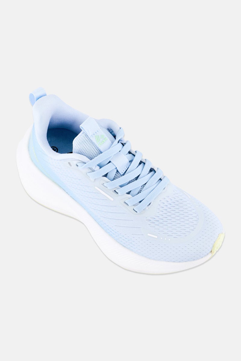 RBX Women Mesh Lace Up Running Shoes, Light Blue - Image 1