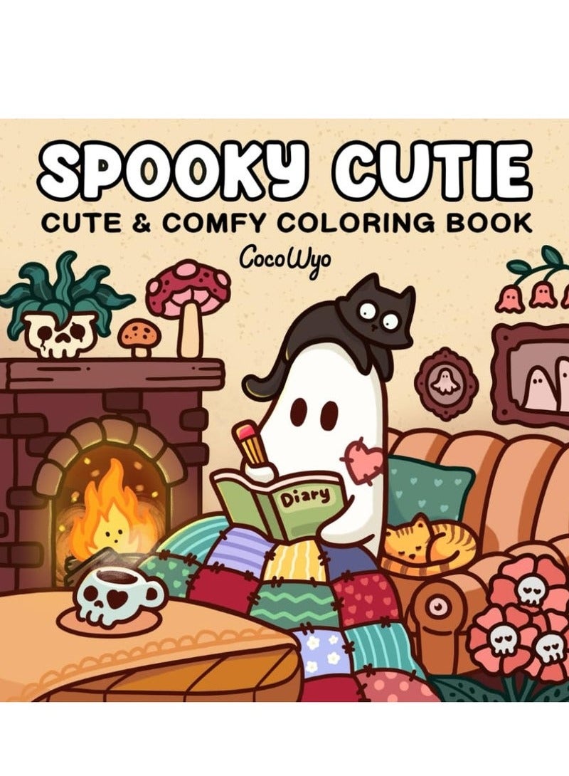 Spooky Cuties: Charming & Whimsical Coloring Book for Adults, Teens – Adorable Creepy Creatures in Nordic Cozy Moments, Stress Relief Art Therapy (Cozy Spaces Series) - Image 1