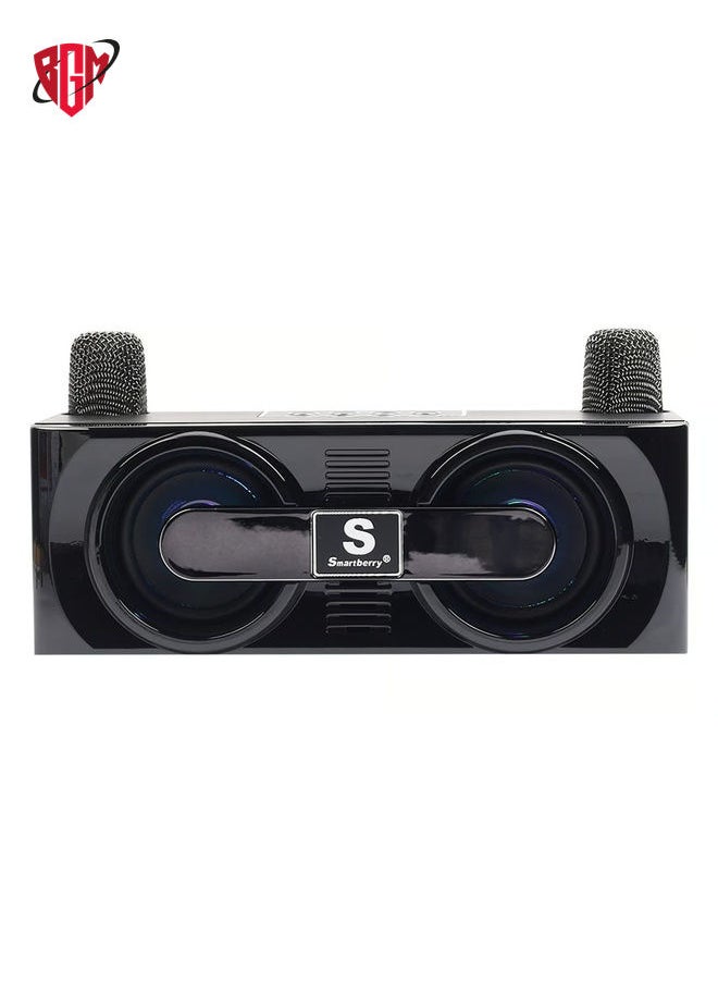 Smart Berry - M24 Karaoke System With 2 Microphones And Transformation Light Stereo Bluetooth Speaker - Image 1