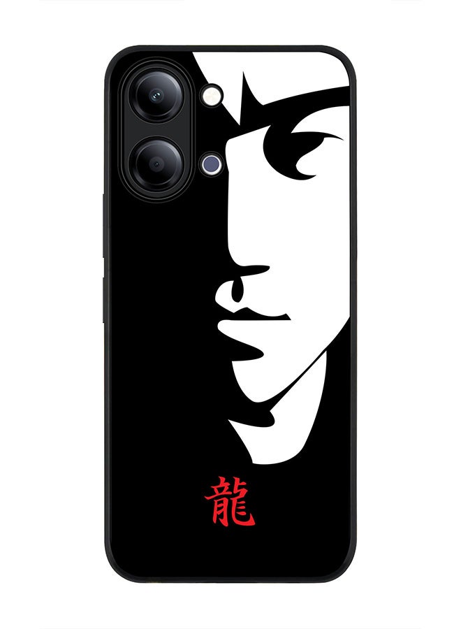 Stylizedd For vivo Y05 4G / Y6t 5G Case,Slim fit Camera Protection, Shockproof Thin Phone cover  - Tibute - Bruce Lee (Black) - Image 1
