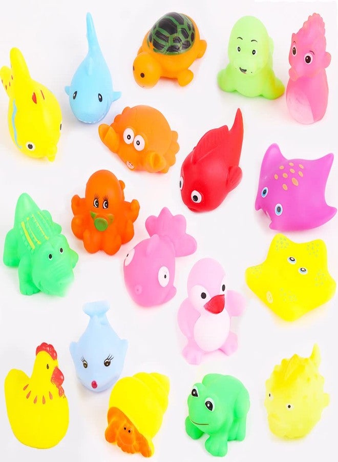 Manmel 18 PCS Preschool Bath Toys Set for Toddlers Kids 1-3 2-4, Rubber Cute Sea Animals, Rubber Duck Toy for Infants 6-12 Months, Bathtub Toys for 1 Year Old,Baby Pool Floating Toy for Kids Party Decoration - Image 1