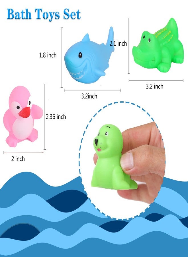 Manmel 18 PCS Preschool Bath Toys Set for Toddlers Kids 1-3 2-4, Rubber Cute Sea Animals, Rubber Duck Toy for Infants 6-12 Months, Bathtub Toys for 1 Year Old,Baby Pool Floating Toy for Kids Party Decoration - Image 4