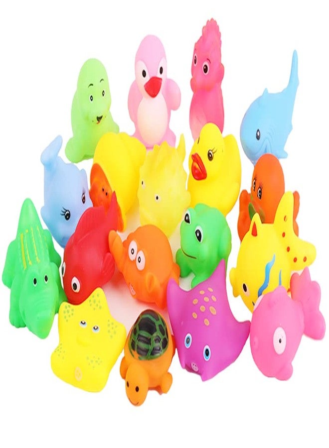 Manmel 18 PCS Preschool Bath Toys Set for Toddlers Kids 1-3 2-4, Rubber Cute Sea Animals, Rubber Duck Toy for Infants 6-12 Months, Bathtub Toys for 1 Year Old,Baby Pool Floating Toy for Kids Party Decoration - Image 2