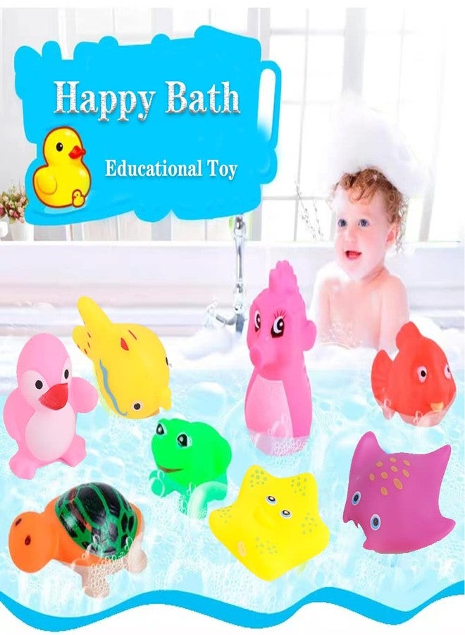 Manmel 18 PCS Preschool Bath Toys Set for Toddlers Kids 1-3 2-4, Rubber Cute Sea Animals, Rubber Duck Toy for Infants 6-12 Months, Bathtub Toys for 1 Year Old,Baby Pool Floating Toy for Kids Party Decoration - Image 5
