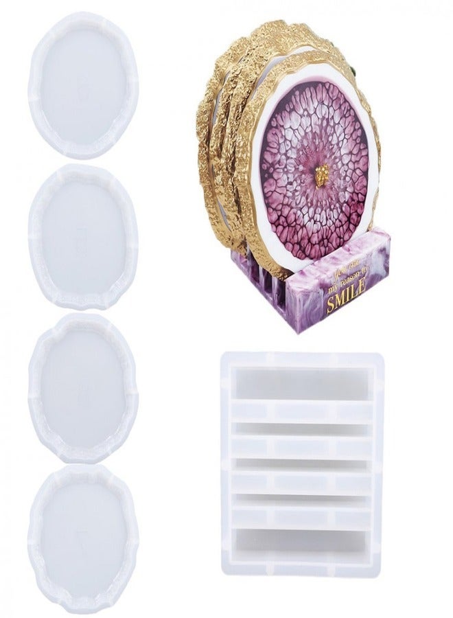 قالب سيليكون كوستر بحواف شبه دائرية - Image 1