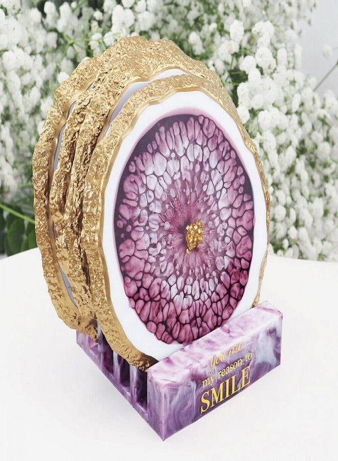 قالب سيليكون كوستر بحواف شبه دائرية - Image 4