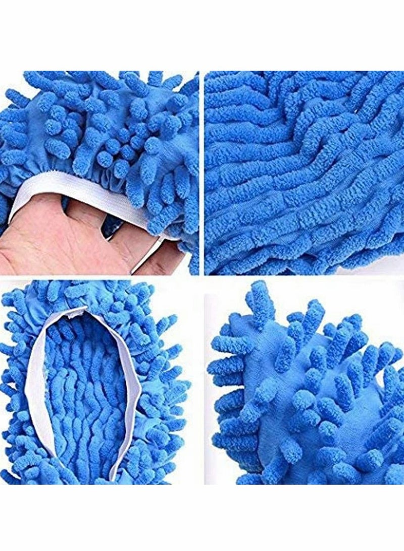 Y&D Duster Mop Slippers Shoes Cover, Multi-Function Soft Washable Reusable Microfiber Foot Socks Floor Cleaning House Tools Shoe Cover for Bathroom,Office,Kitchen, 5 Pairs - Image 2