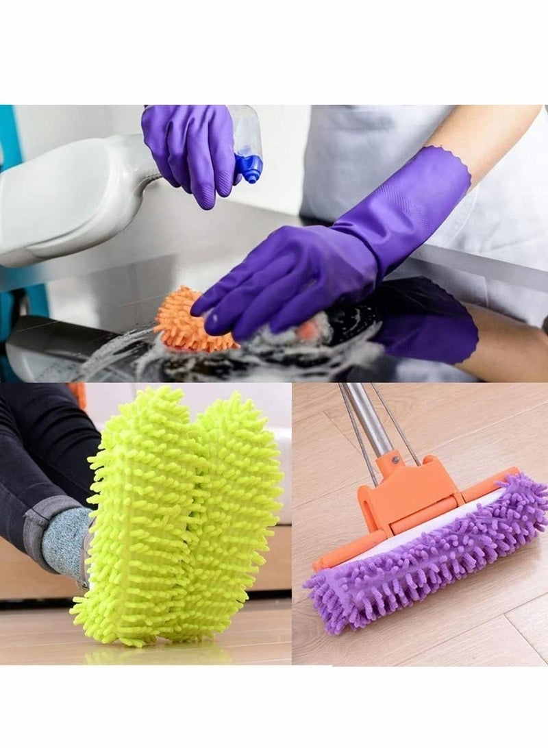 Y&D Duster Mop Slippers Shoes Cover, Multi-Function Soft Washable Reusable Microfiber Foot Socks Floor Cleaning House Tools Shoe Cover for Bathroom,Office,Kitchen, 5 Pairs - Image 3