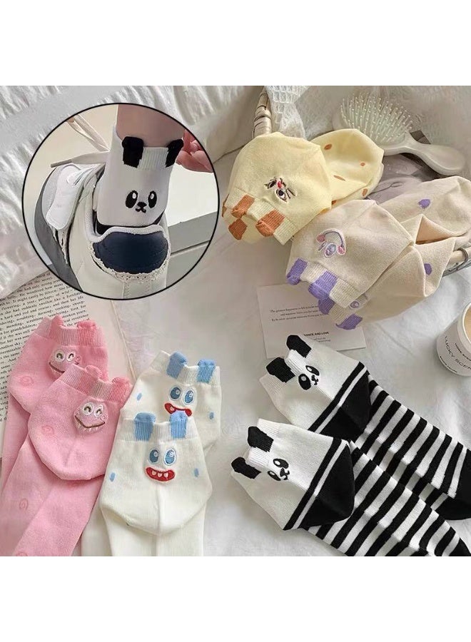 Women's Casual Cotton Ankle Socks - Soft Ankle-Length Short Socks - Set (5 Pairs + 1 Free Gift) - Multiple Modern Colors - Image 2