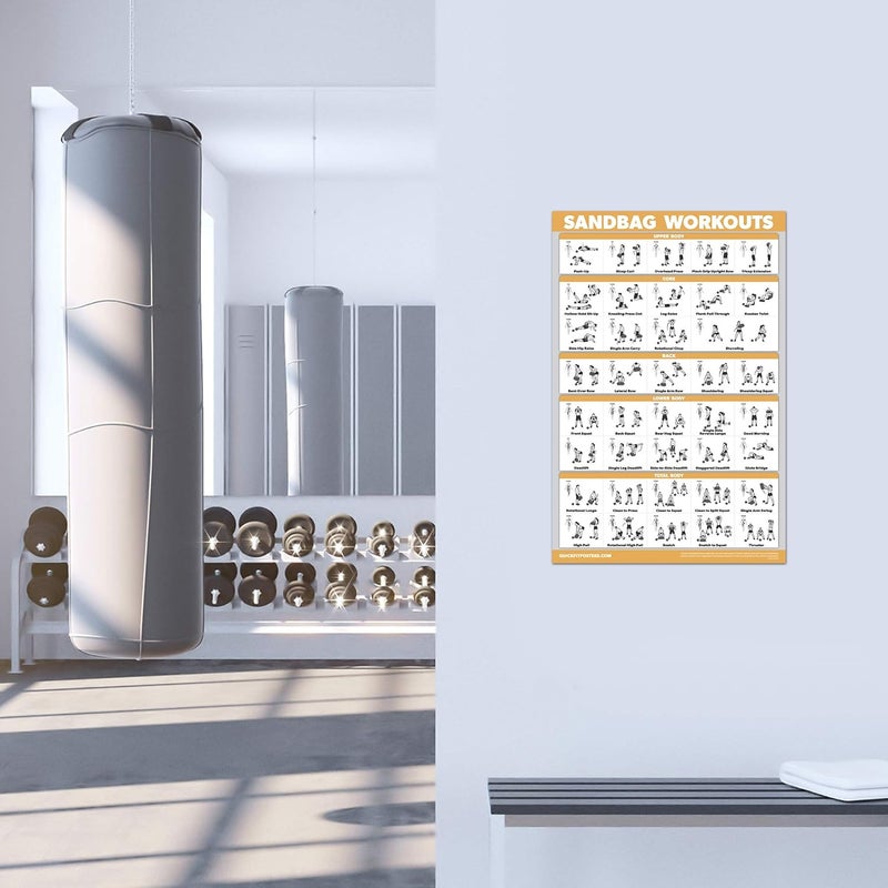 Palace Learning ملصق تمرين حقيبة الرمل QUICKFIT - مغلف - مخطط تدريب حقيبة الرمل - 18" x 24" - Image 5