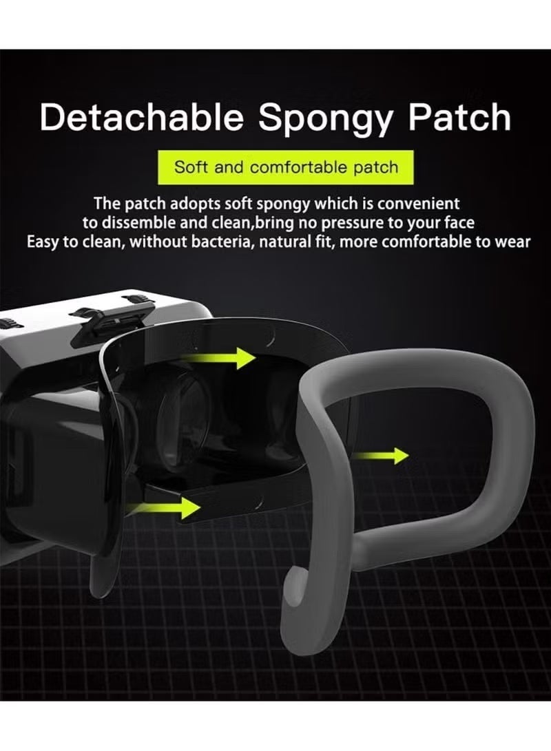 VR Headset with Controller for iPhone & Android, 3D Virtual Reality Glasses for Movies & Games, Adjustable HD VR Box Fits 3.5–7.2 in (8.9–18.3 cm) Smartphones – Ultimate Gaming Gear - Image 2