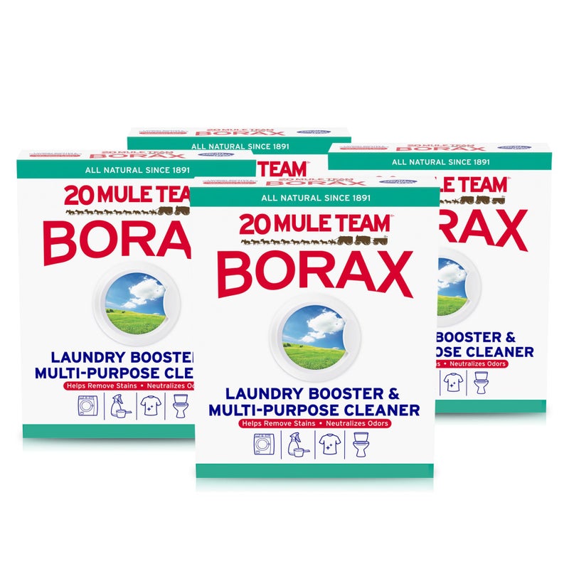 20 Mule Team All Natural Borax Detergent Booster & Multi-Purpose Household Cleaner, 65 Ounce, 4 Count - Image 1