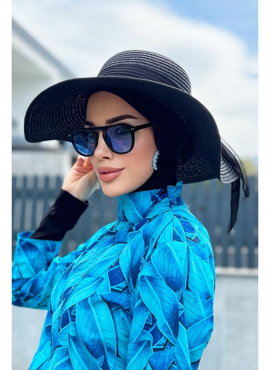 Remsa Mayo Ribbon Detailed Straw Hat Black Rş-48  - Image 1