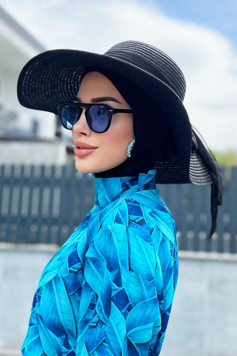 Remsa Mayo Ribbon Detailed Straw Hat Black Rş-48