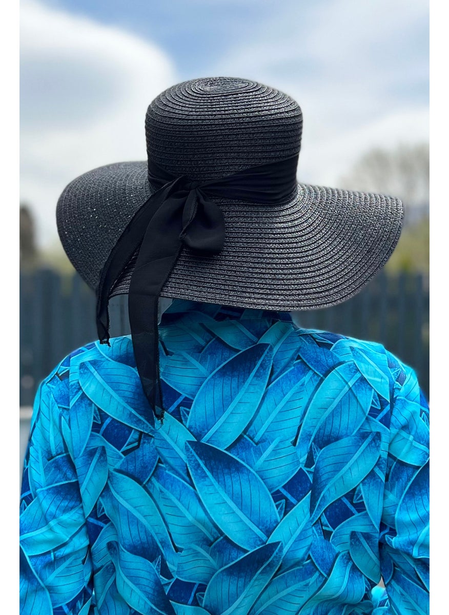 Remsa Mayo Ribbon Detailed Straw Hat Black Rş-48  - Image 3