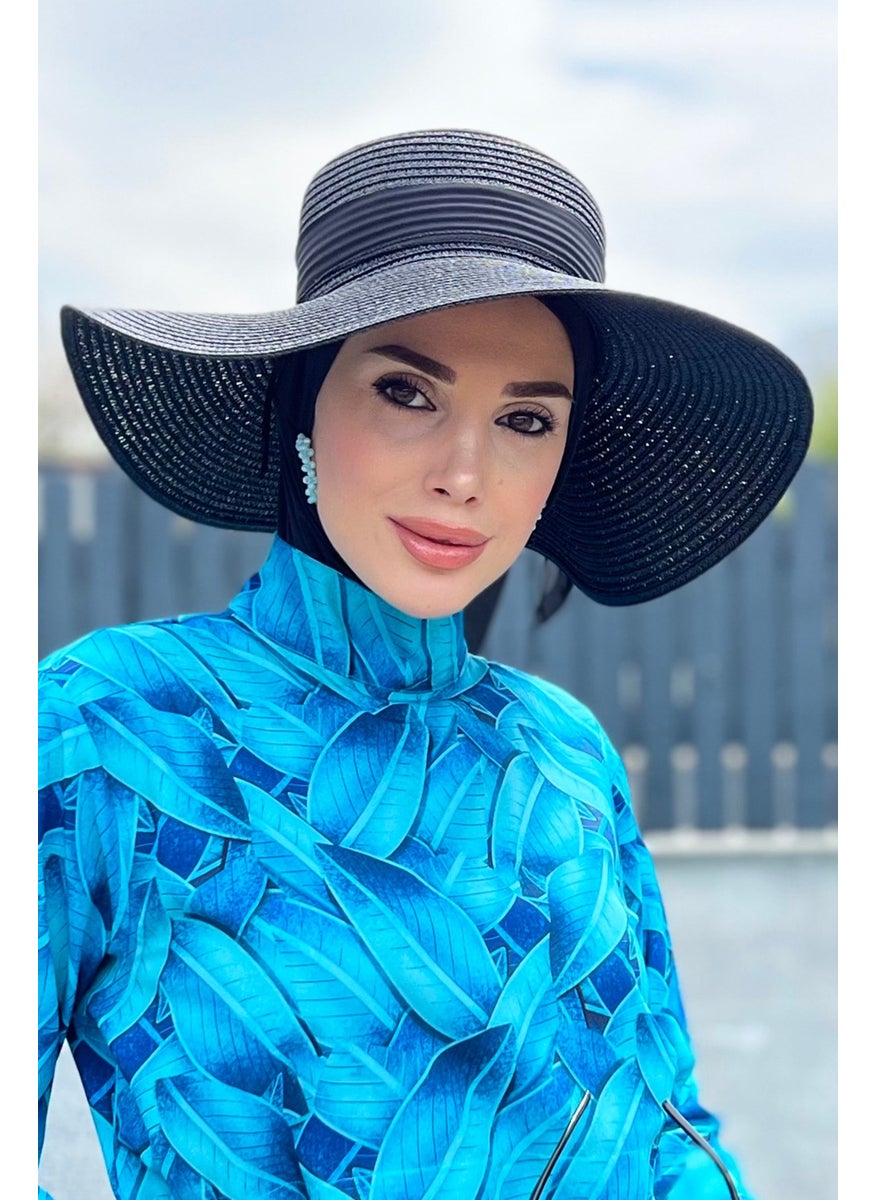 Remsa Mayo Ribbon Detailed Straw Hat Black Rş-48  - Image 4