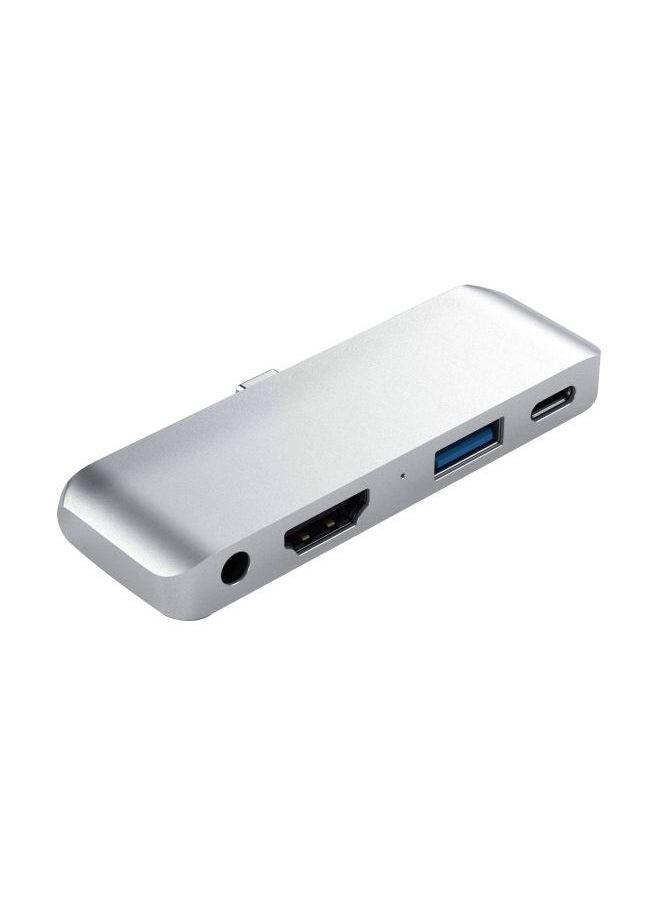 NIBEMINENT - Aluminum Type-C Mobile Pro Hub For iPad And Smartphones,Tablets Silver - Image 1
