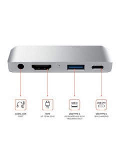 NIBEMINENT Aluminum Type-C Mobile Pro Hub For iPad And Smartphones,Tablets Silver  - Image 3
