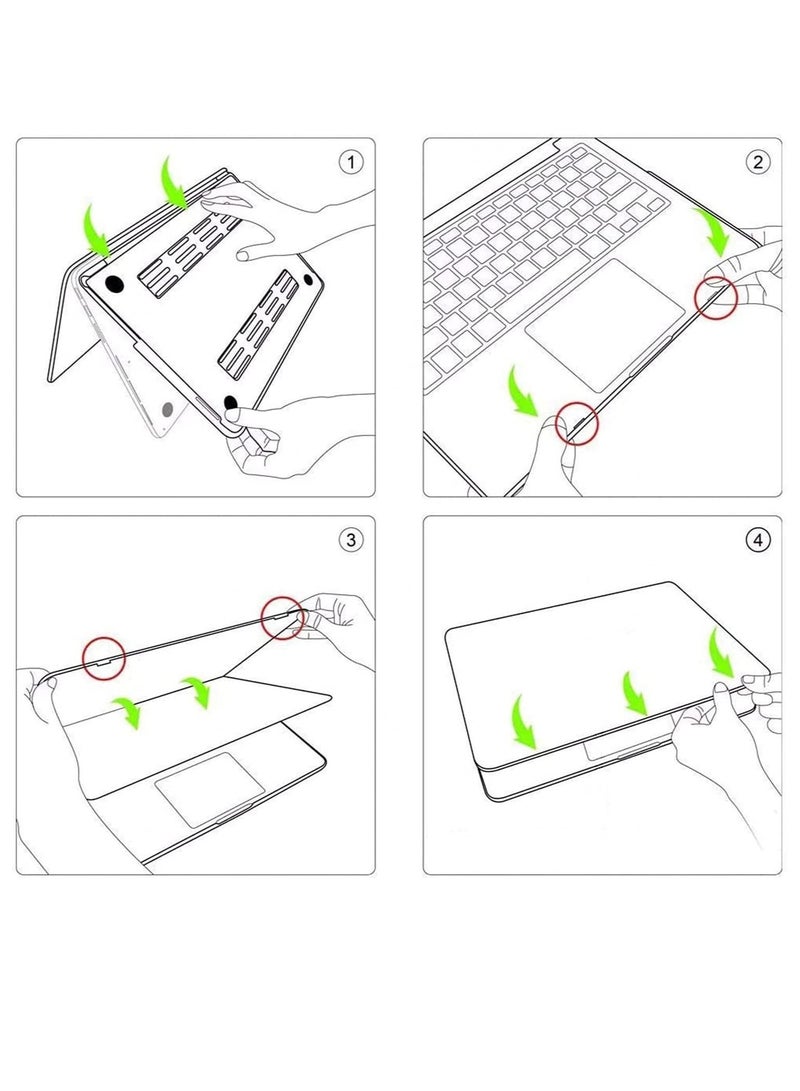 جراب جديد متوافق مع جهاز Macbook Air الجديد 13.6 بوصة M2 A2681 مع معرف اللمس 2022 غطاء بلاستيكي صلب شفاف كريستال شفاف - Image 5