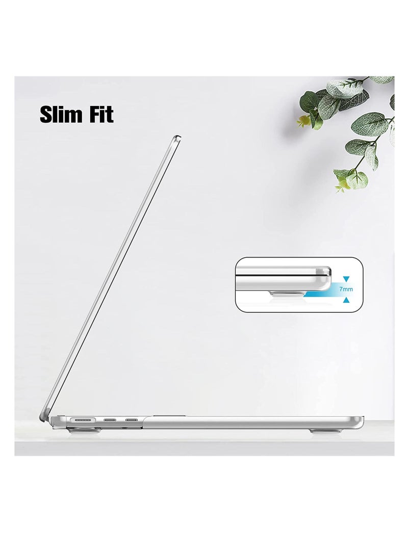 جراب جديد متوافق مع جهاز Macbook Air الجديد 13.6 بوصة M2 A2681 مع معرف اللمس 2022 غطاء بلاستيكي صلب شفاف كريستال شفاف - Image 4