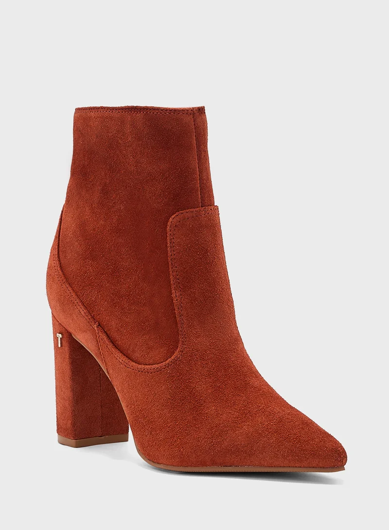 Ted Baker Nyshaa Suede Block Heel Ankle Boots