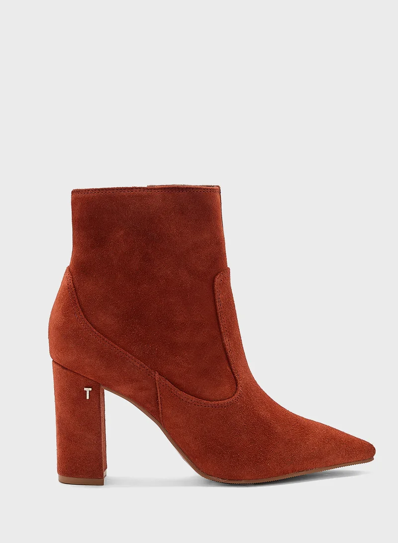 Ted Baker Nyshaa Suede Block Heel Ankle Boots