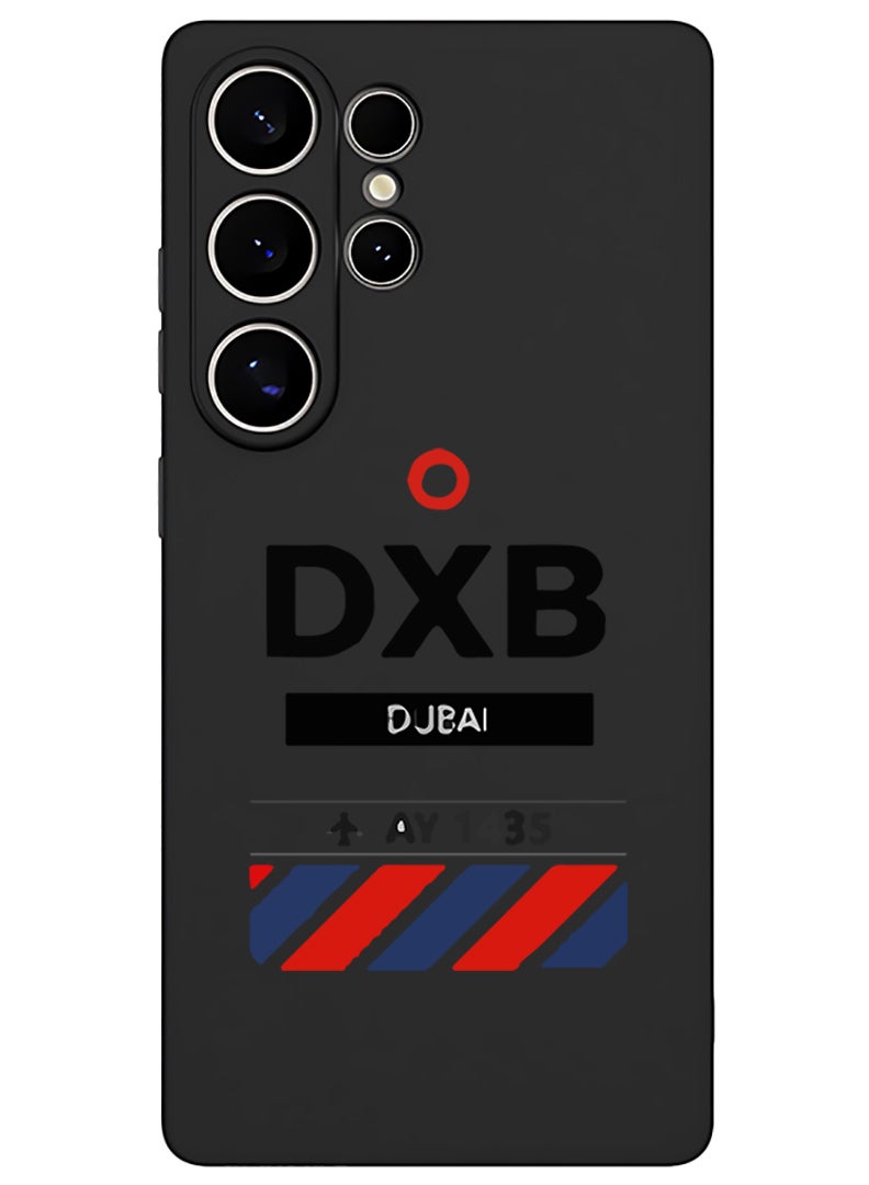 Theodor Protective Slim Fit Case Liquid Silicone Cover with Full Body Protection Anti-Scratch Shockproof Case For Samsung Galaxy S25 Ultra (Black) - DXB Airport - Image 1