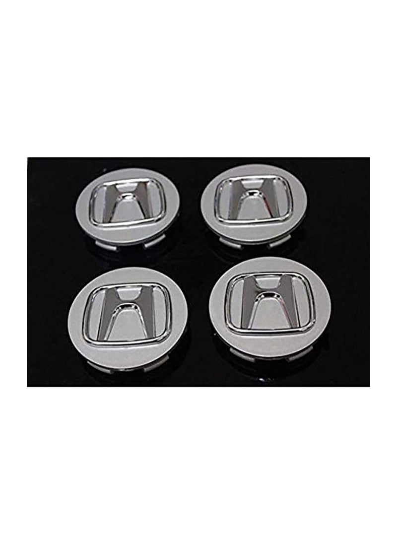Generic - 4pcs 69mm Silver Wheel Center Hub Caps Wheel Fitting for Honda Civic Accord CRV Pilot - Image 1