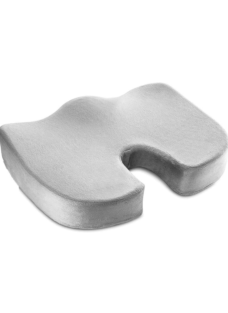 TYCOM Premium Comfort Seat Cushion Non-Slip Orthopedic 100% Memory Foam Coccyx Cushion for Tailbone Pain Cushion for Office Chair Car Seat Back Pain & Sciatica Relief  - Image 1