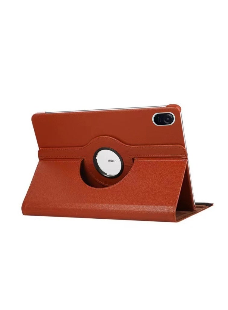 for HUAWEI Matepad SE 11 inch Case Cover, Multi-Angle Stand + 360 Rotating Bracket + Shockproof Leather Slim Protective Cover，brown - Image 2