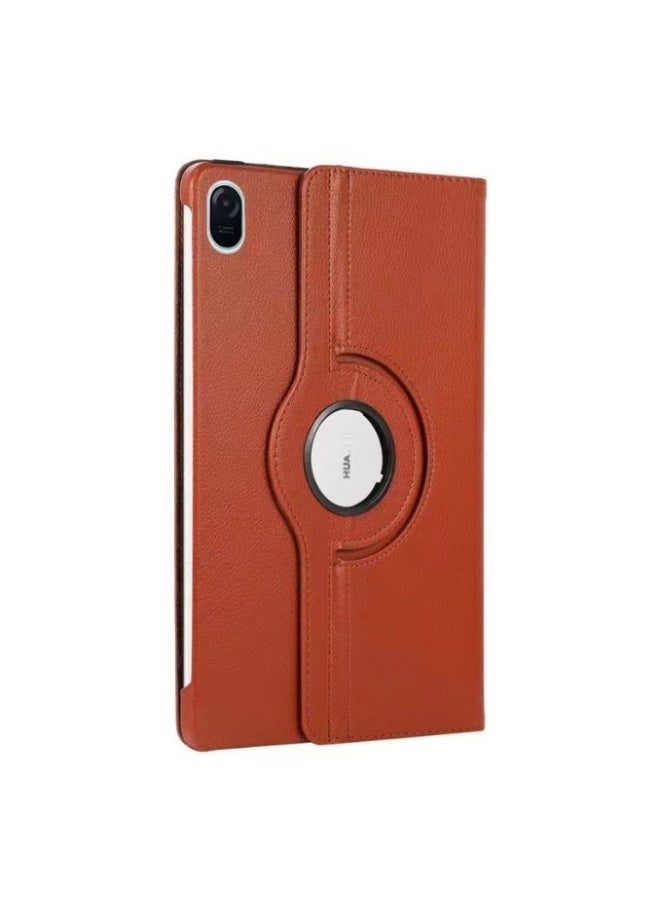 for HUAWEI Matepad SE 11 inch Case Cover, Multi-Angle Stand + 360 Rotating Bracket + Shockproof Leather Slim Protective Cover，brown - Image 1