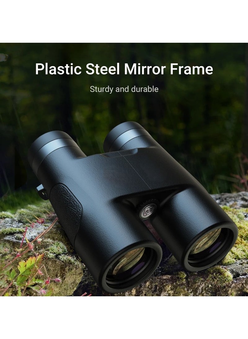 Generic HD Binocular For Adults Focus Free Binoculars With Super Bright Large View Waterproof Binoculars For Hunting Bird Watching Travel Prism FMC Lens With Two Straps & Carrying Bag  - Image 1