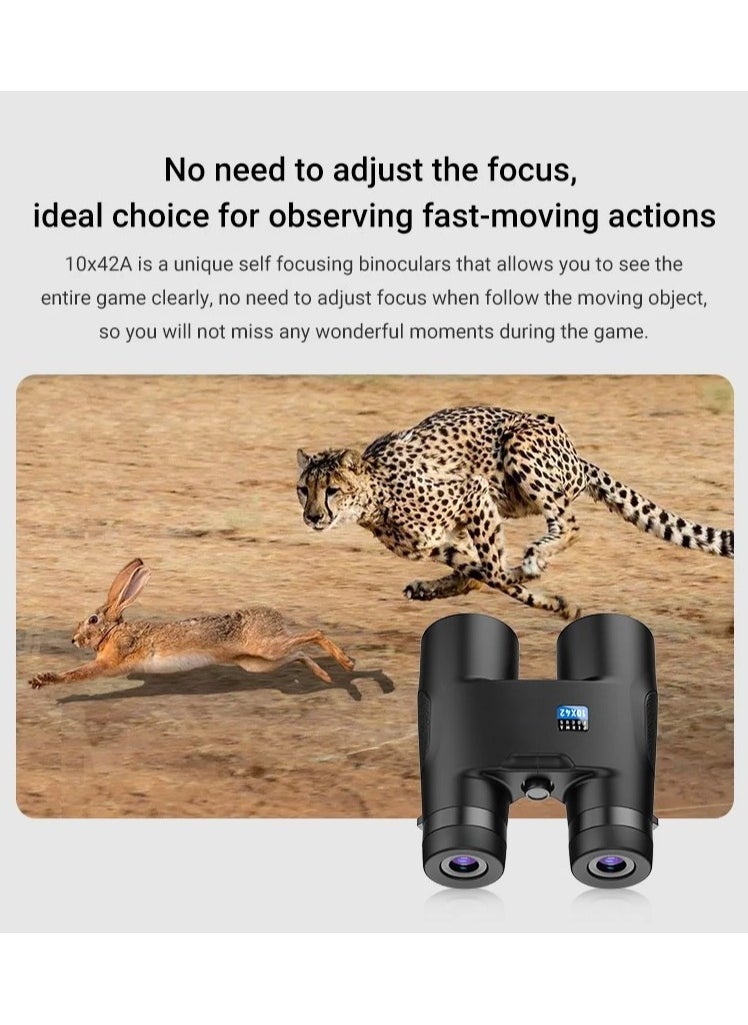 Generic HD Binocular For Adults Focus Free Binoculars With Super Bright Large View Waterproof Binoculars For Hunting Bird Watching Travel Prism FMC Lens With Two Straps & Carrying Bag  - Image 4