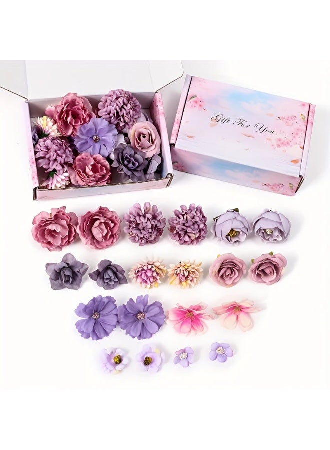 Goolsky 20pcs Artificial Flower, Wall Headdress Home Decoration Flowers, Wedding Party Wreath DIY Hand-made Original Artificial Flower, For Home Wedding, Party, Holiday And Birthday, Home Supplies - Image 4