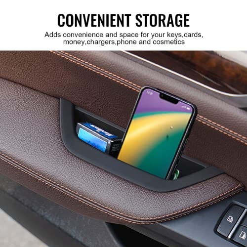 GZYF Car Auto Interior Inner Door Handle Pull Trim,Driver Side Door Armrest Cover for BMW X3 X4 F25 F26,for BMW X3 F25 2010-2016,for BMW X4 F26 2014-2017, Front Left Side, Black - Image 5